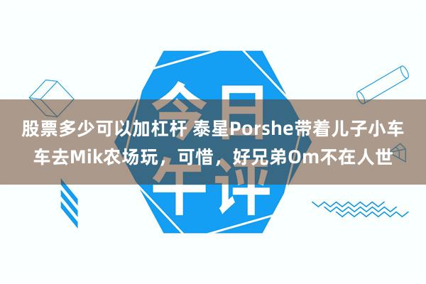 股票多少可以加杠杆 泰星Porshe带着儿子小车车去Mik农场玩，可惜，好兄弟Om不在人世