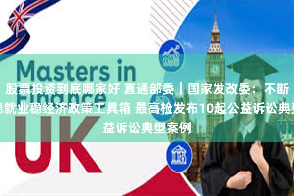 股票投资到底哪家好 直通部委｜国家发改委：不断完善稳就业稳经济政策工具箱 最高检发布10起公益诉讼典型案例